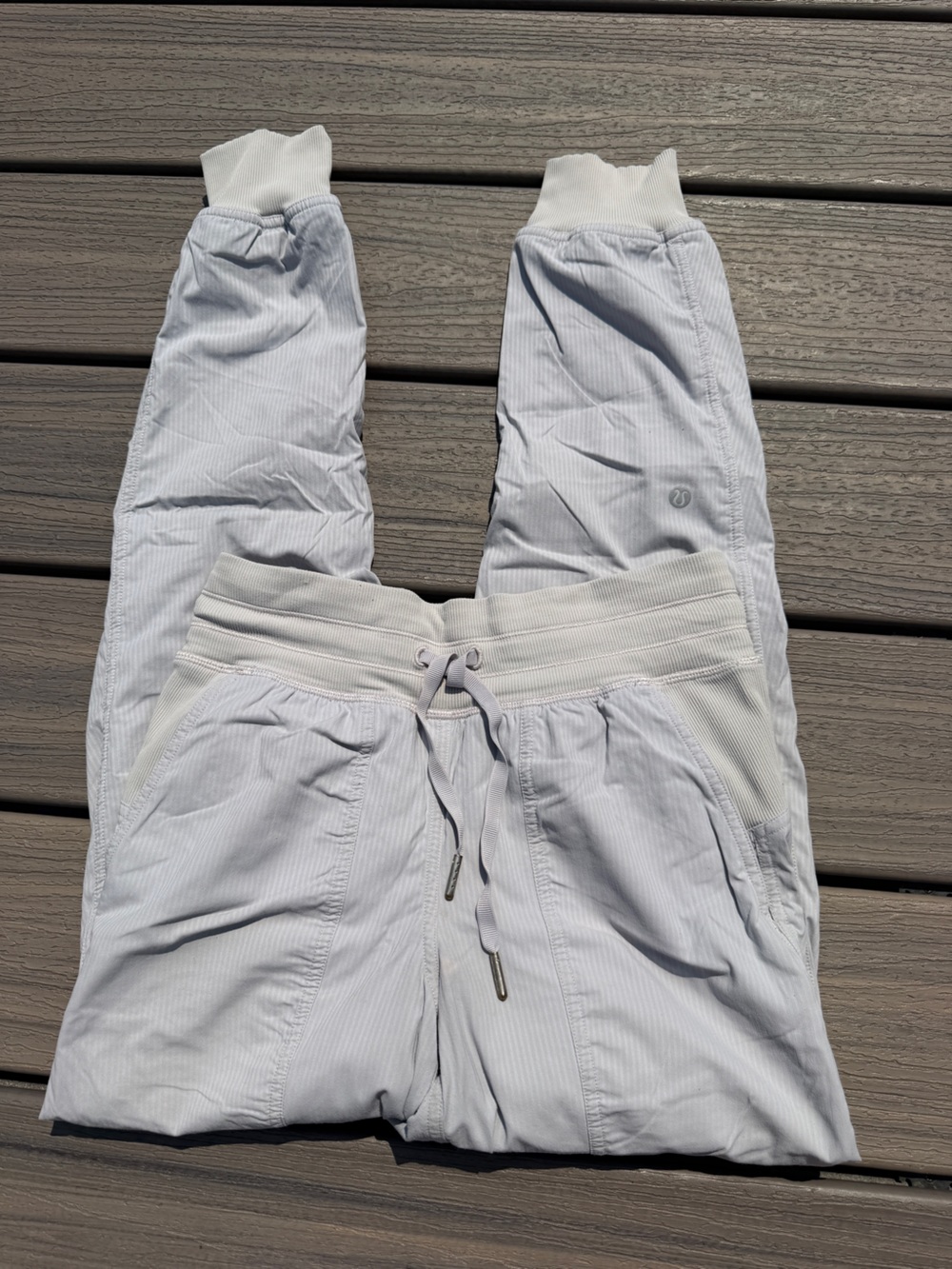 lululemon athletica Light Gray/White Dance Studio Jogger Pants